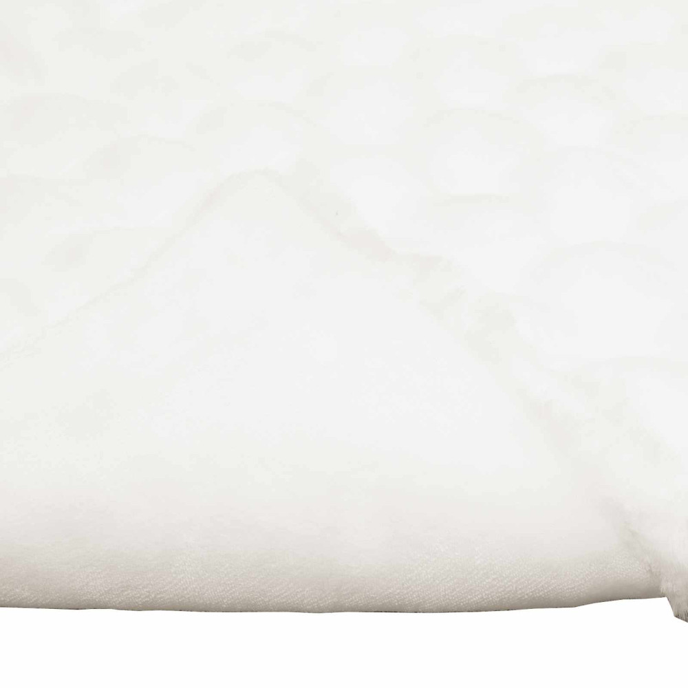 Produktbild för Halkfri filt i konstgjord kaninfäll Olite Vit 240 x 270 cm