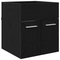 Produktbild för Diskbänksskåp Svart Ek 41 x 38,5 x 46 cm Konstruerat trä