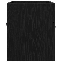 Produktbild för Diskbänksskåp Svart Ek 41 x 38,5 x 46 cm Konstruerat trä