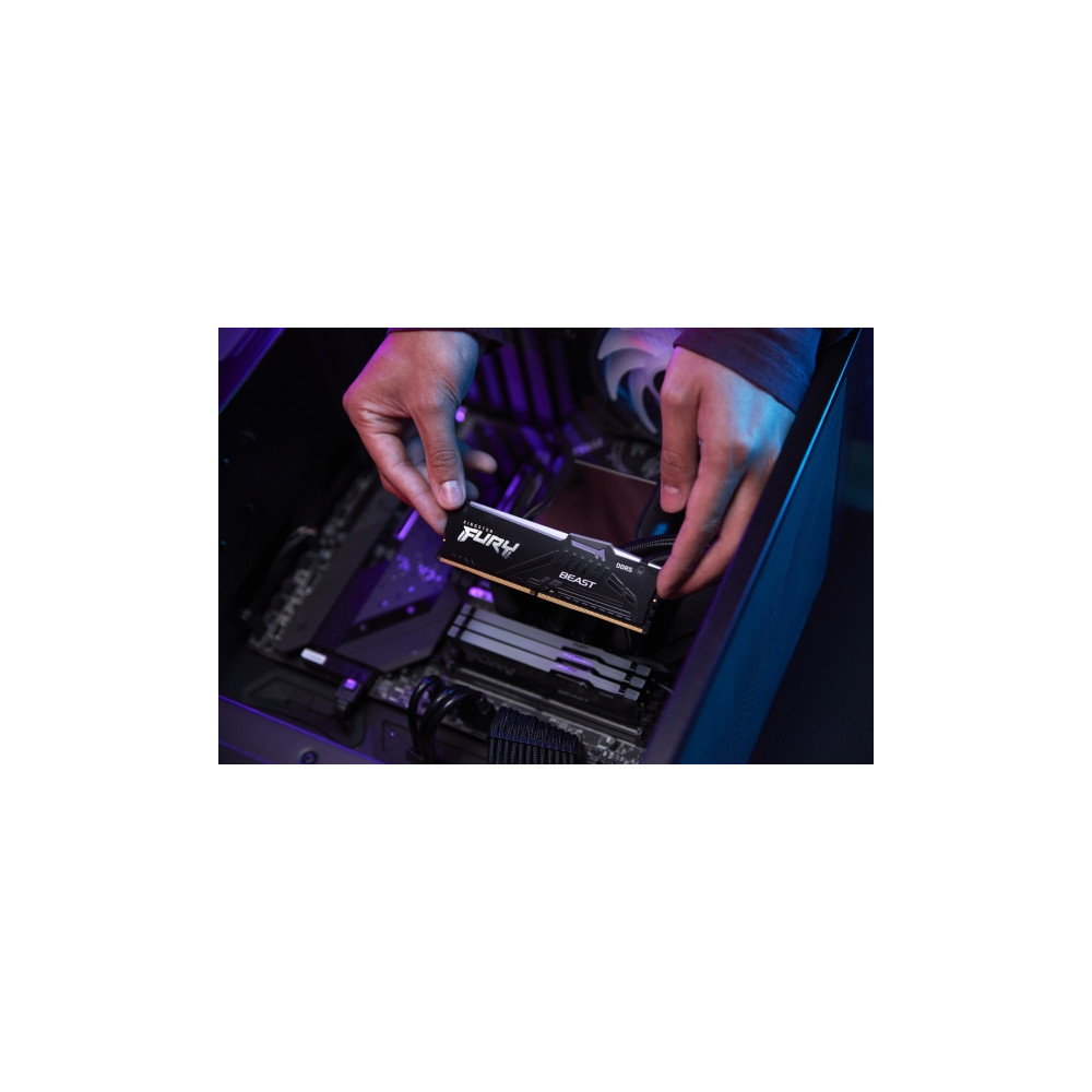 Produktbild för Kingston FURY Beast RGB - DDR5 - sats - 16 GB: 2 x 8 GB - DIMM 288-pin - 6000 MHz / PC5-48000 - ej buffrad