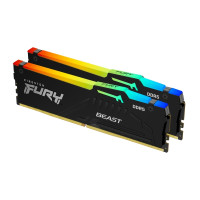 Produktbild för Kingston FURY Beast RGB - DDR5 - sats - 16 GB: 2 x 8 GB - DIMM 288-pin - 6000 MHz / PC5-48000 - ej buffrad