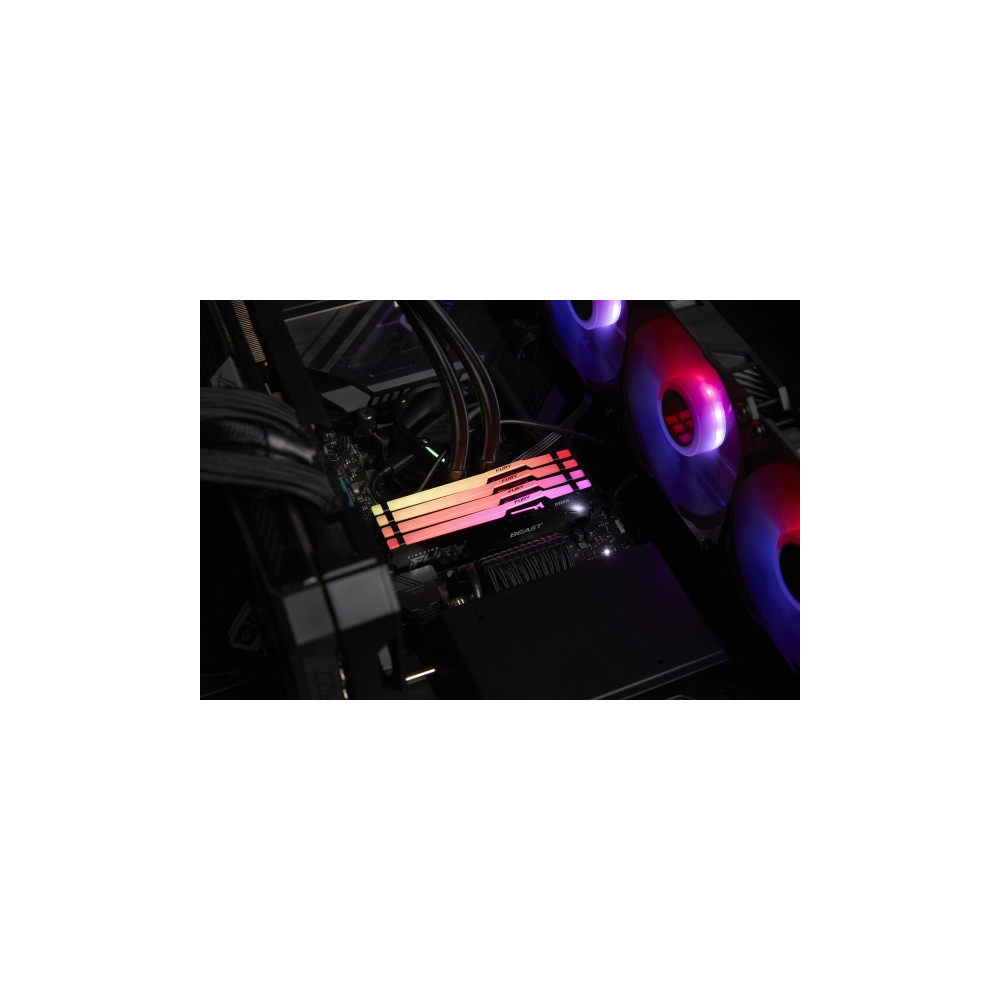 Produktbild för Kingston FURY Beast RGB - DDR5 - sats - 16 GB: 2 x 8 GB - DIMM 288-pin - 6000 MHz / PC5-48000 - ej buffrad