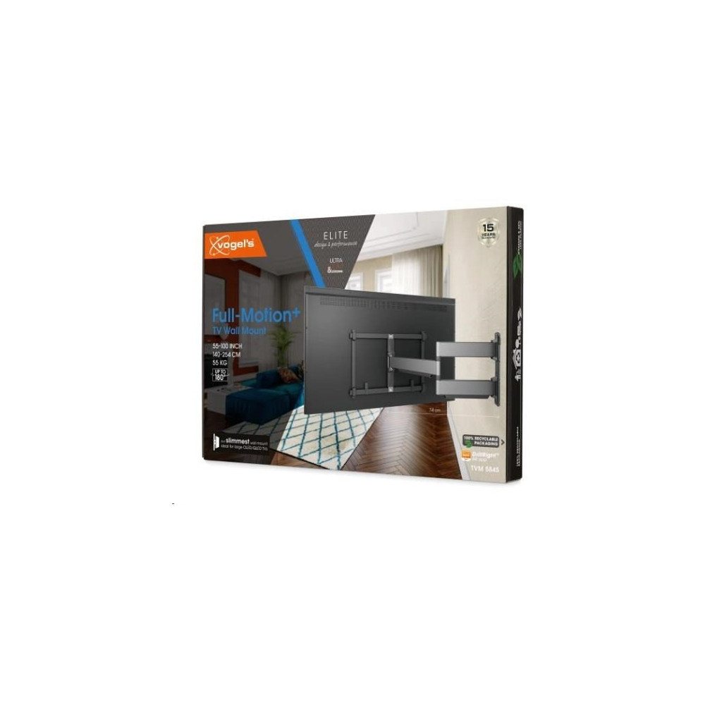Produktbild för Vogel's Elite TVM 5845 - XL monteringssats - fullständig rörelse - för OLED-display/QLED-display - svart
