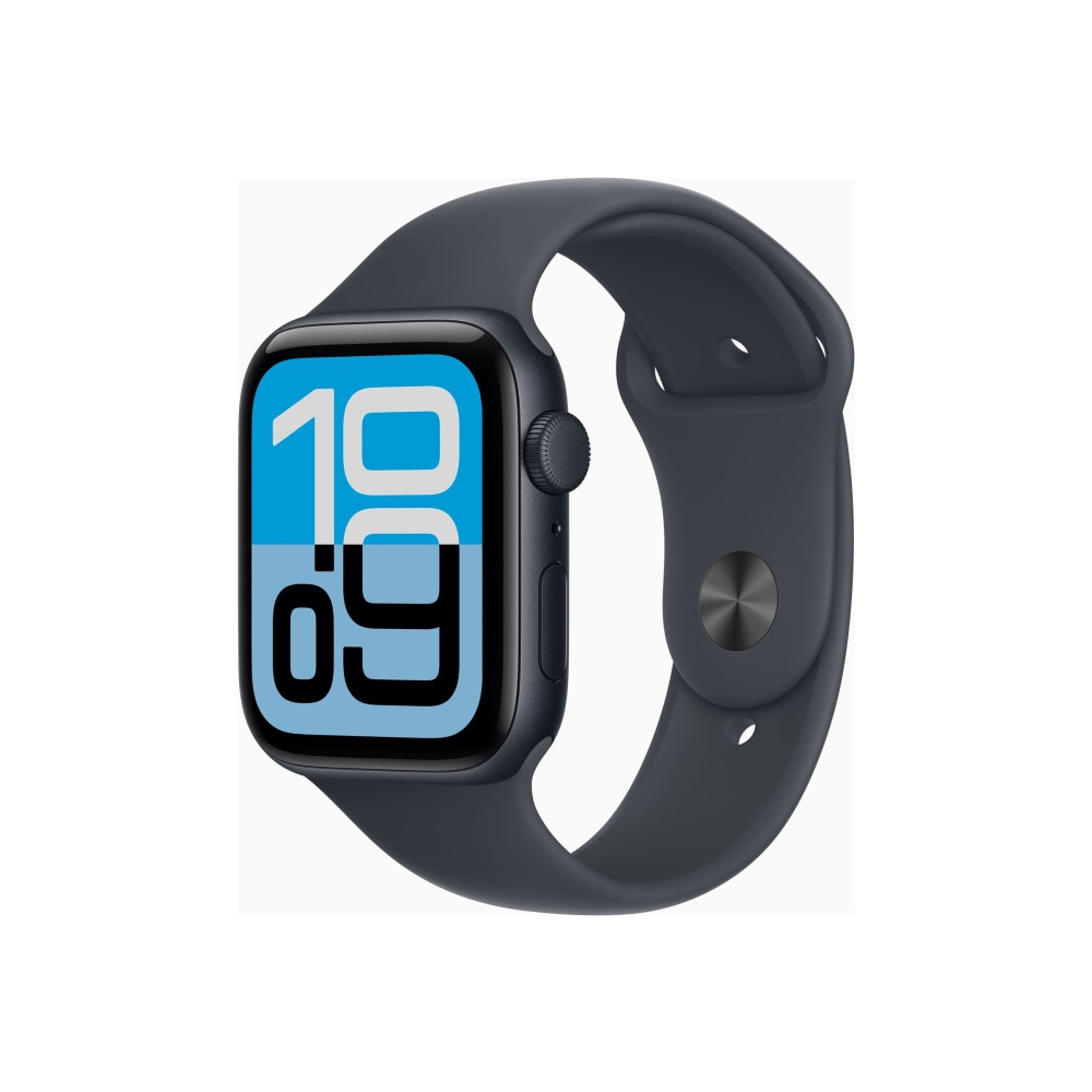 Produktbild för Apple Watch SE 3 (GPS) - midnattsaluminium - smart klocka med sportband - midnatt - 64 GB