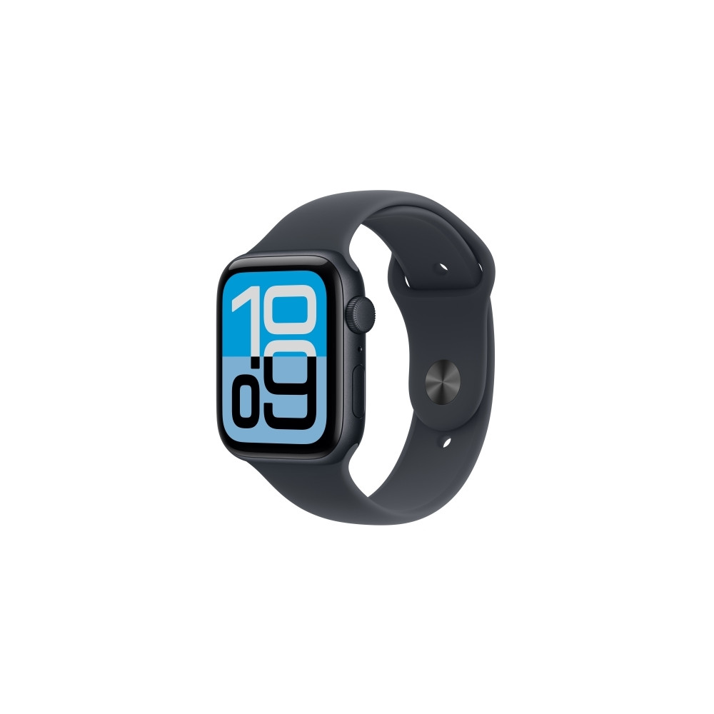 Produktbild för Apple Watch SE 3 (GPS) - midnattsaluminium - smart klocka med sportband - midnatt - 64 GB