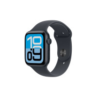 Produktbild för Apple Watch SE 3 (GPS) - midnattsaluminium - smart klocka med sportband - midnatt - 64 GB