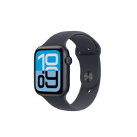 Produktbild för Apple Watch SE 3 (GPS) - midnattsaluminium - smart klocka med sportband - midnatt - 64 GB