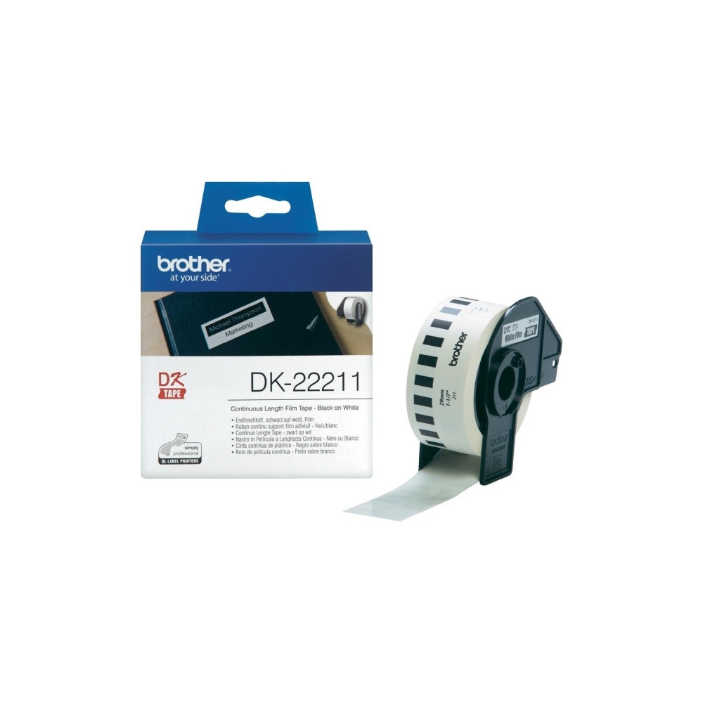 Produktbild för Brother DK-22211 - etiketter - Rulle (2,9 cm x 15,2 m)