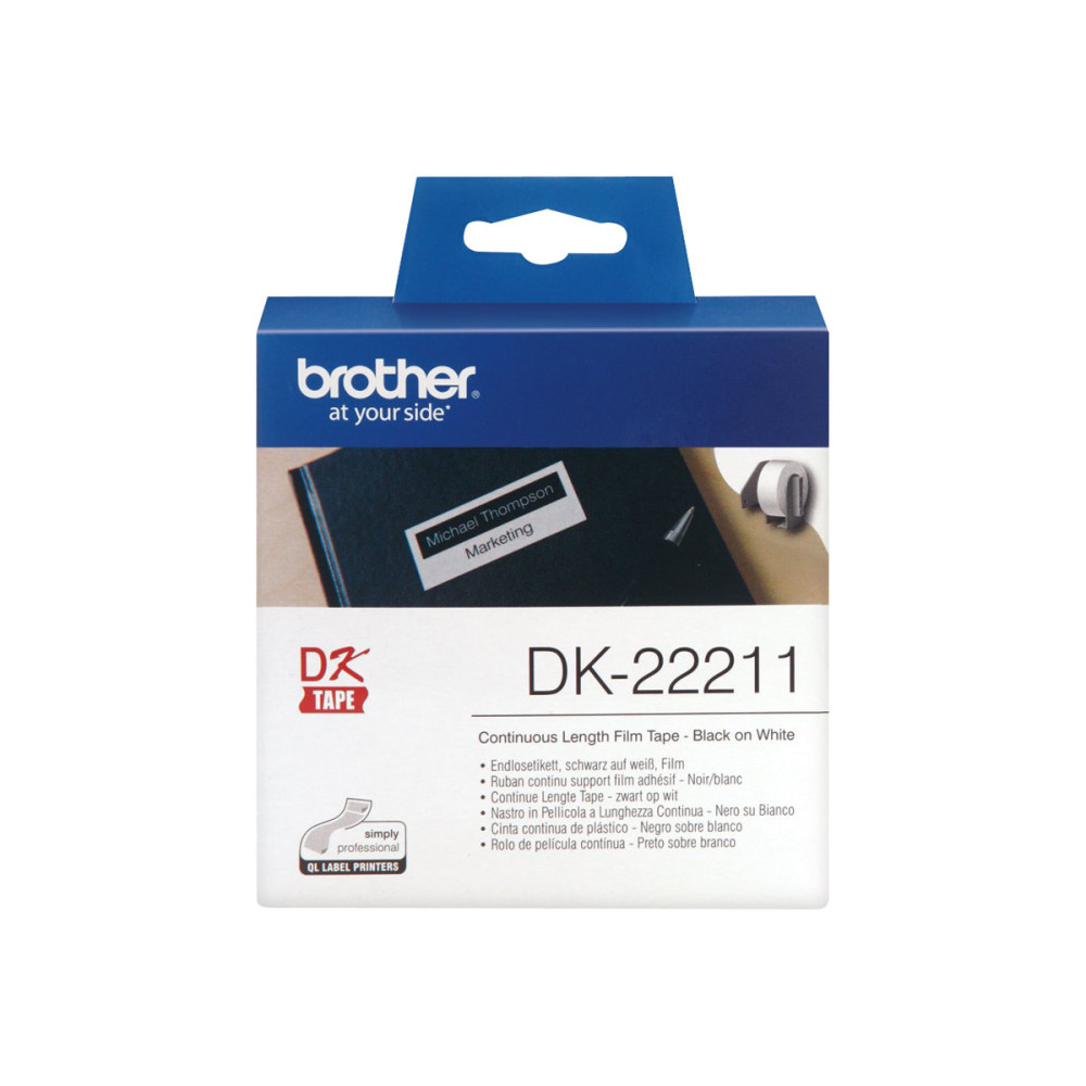 Produktbild för Brother DK-22211 - etiketter - Rulle (2,9 cm x 15,2 m)