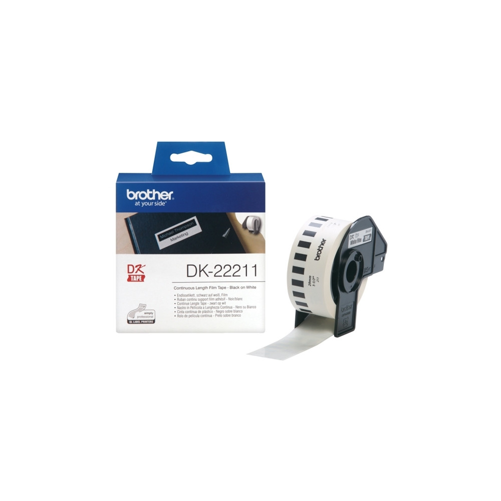 Produktbild för Brother DK-22211 - etiketter - Rulle (2,9 cm x 15,2 m)