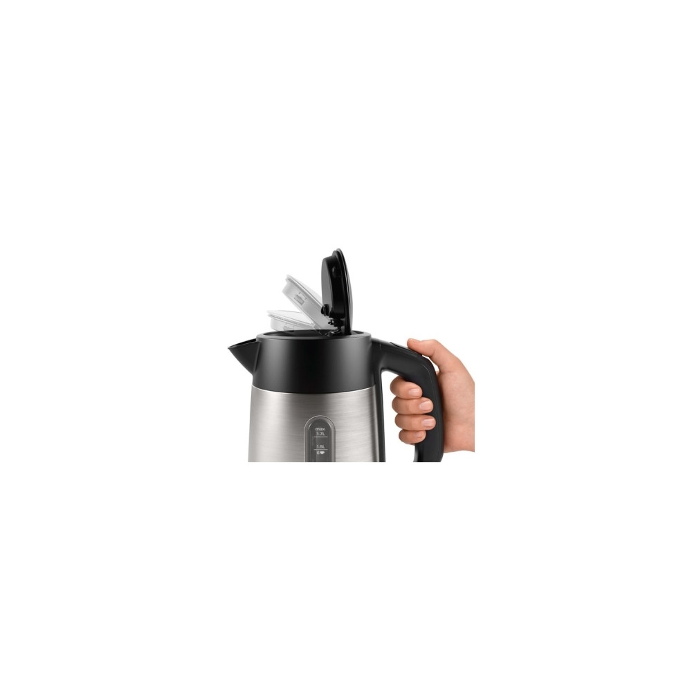 Produktbild för Bosch DesignLine TWK4P440 - vattenkokare - rostfritt stål/svart