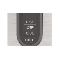 Produktbild för Bosch DesignLine TWK4P440 - vattenkokare - rostfritt stål/svart