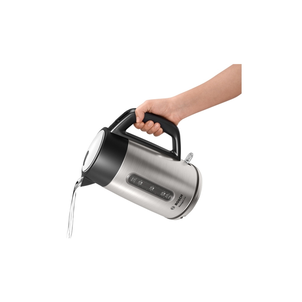 Produktbild för Bosch DesignLine TWK4P440 - vattenkokare - rostfritt stål/svart