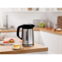 Produktbild för Bosch DesignLine TWK4P440 - vattenkokare - rostfritt stål/svart