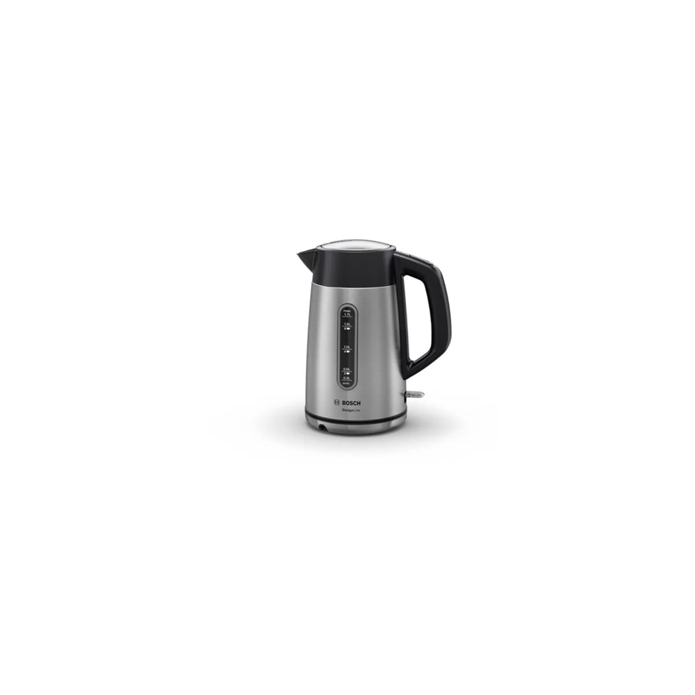 Produktbild för Bosch DesignLine TWK4P440 - vattenkokare - rostfritt stål/svart