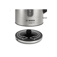 Produktbild för Bosch DesignLine TWK4P440 - vattenkokare - rostfritt stål/svart