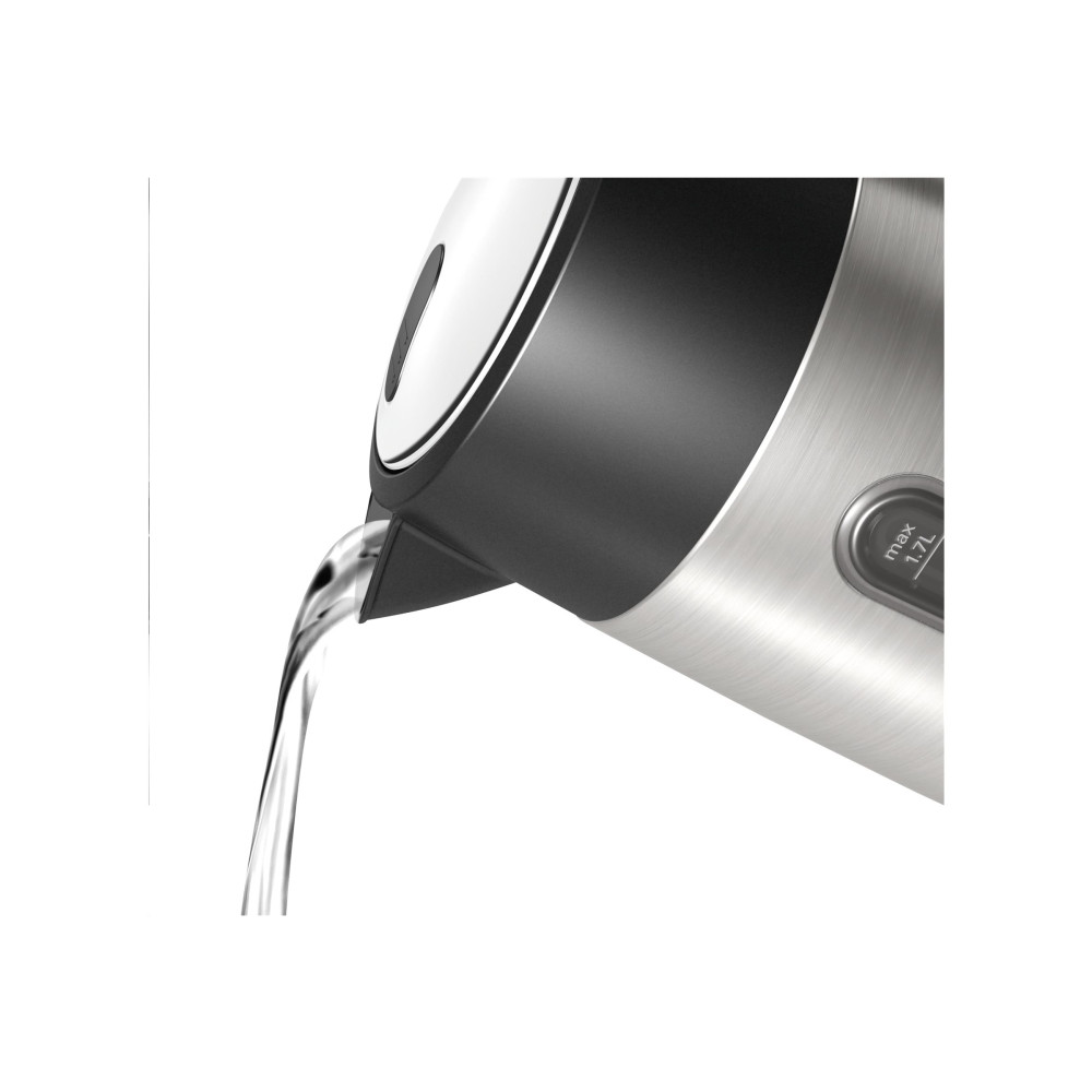 Produktbild för Bosch DesignLine TWK4P440 - vattenkokare - rostfritt stål/svart