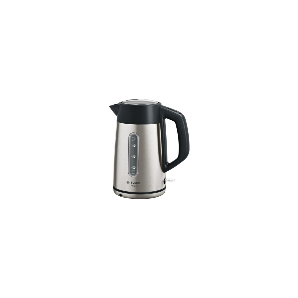Produktbild för Bosch DesignLine TWK4P440 - vattenkokare - rostfritt stål/svart