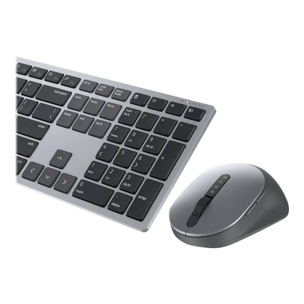 Produktbild för Dell Pro Plus Keyboard and Mouse KM7321W - sats med tangentbord och mus - QWERTY - hela norden - Titan gray Inmatningsenhet