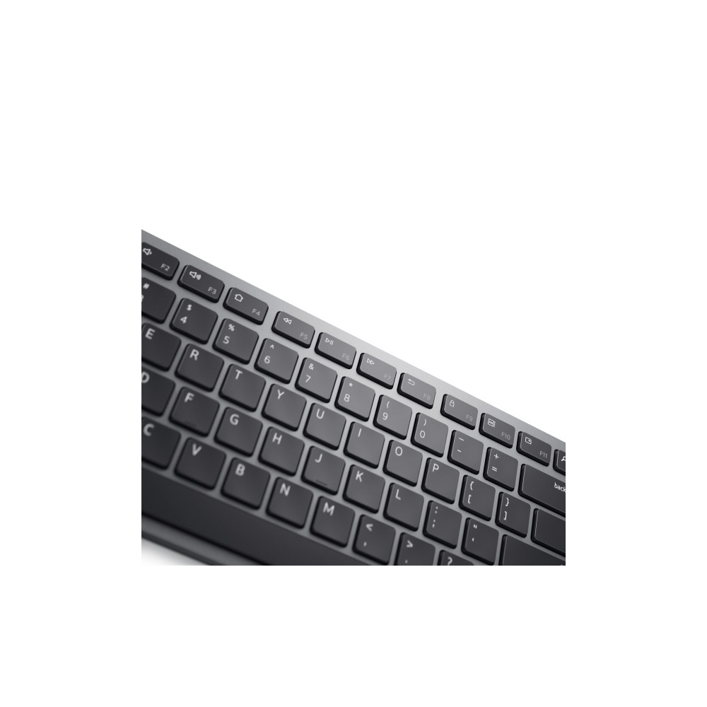 Produktbild för Dell Pro Plus Keyboard and Mouse KM7321W - sats med tangentbord och mus - QWERTY - hela norden - Titan gray Inmatningsenhet