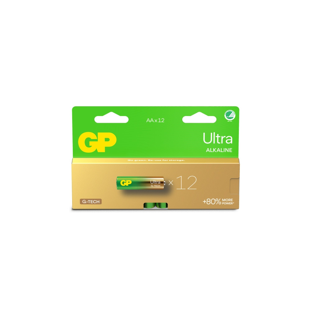 Produktbild för GP Ultra batteri - 12 x AA-typ - alkaliskt