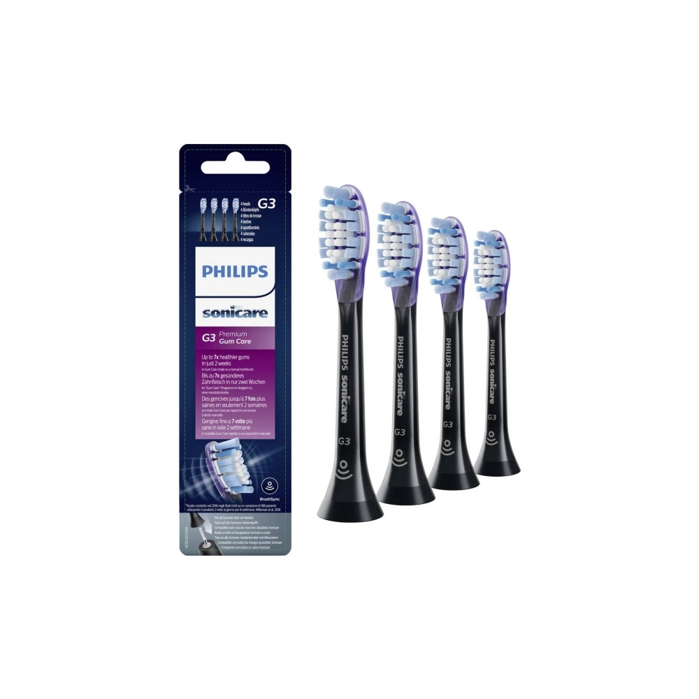 Produktbild för Philips Sonicare G3 Premium HX9054 Gum Care - extra tandborsthuvud - svart