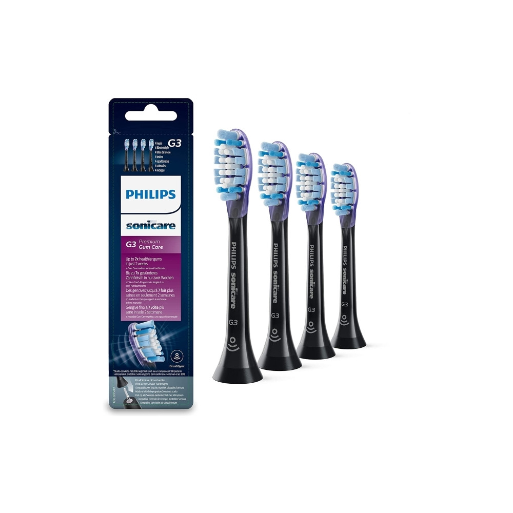Produktbild för Philips Sonicare G3 Premium HX9054 Gum Care - extra tandborsthuvud - svart