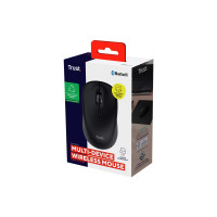 Produktbild för Trust Yvi+ - mus - kompakt, fleranvändarenhet - 2.4 GHz, Bluetooth 5.0 - svart
