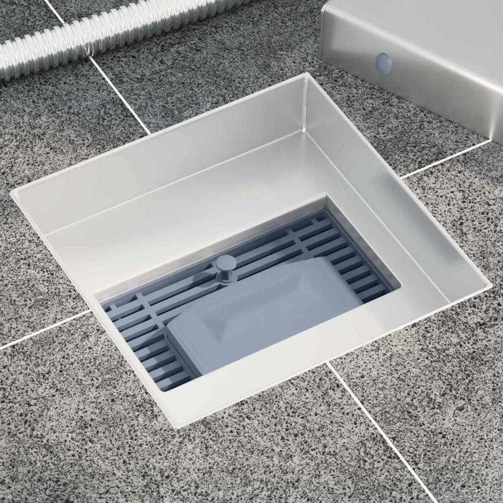 Produktbild för 2 i 1 Duschavlopp Silver 15 x 15 cm Rostfritt Stål 304