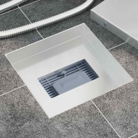 Produktbild för 2 i 1 Duschavlopp Silver 20 x 20 cm Rostfritt Stål 304