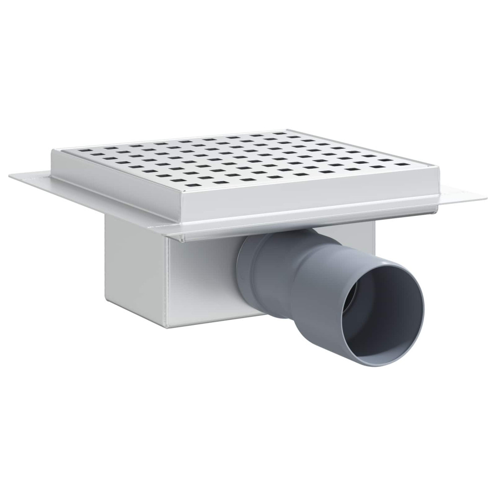 Produktbild för Prickig duschavlopp Silver 15 x 15 cm Rostfritt Stål 304