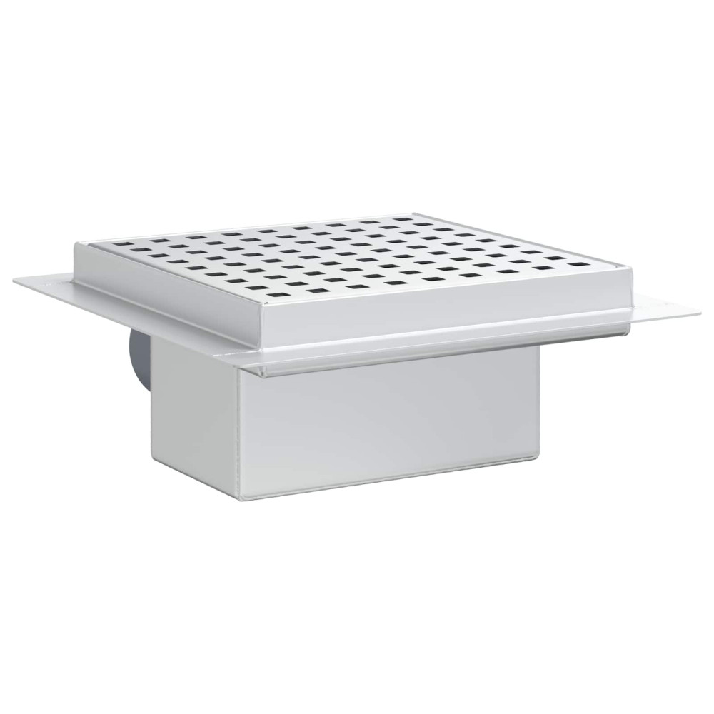 Produktbild för Prickig duschavlopp Silver 15 x 15 cm Rostfritt Stål 304
