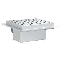 Produktbild för Prickig duschavlopp Silver 15 x 15 cm Rostfritt Stål 304