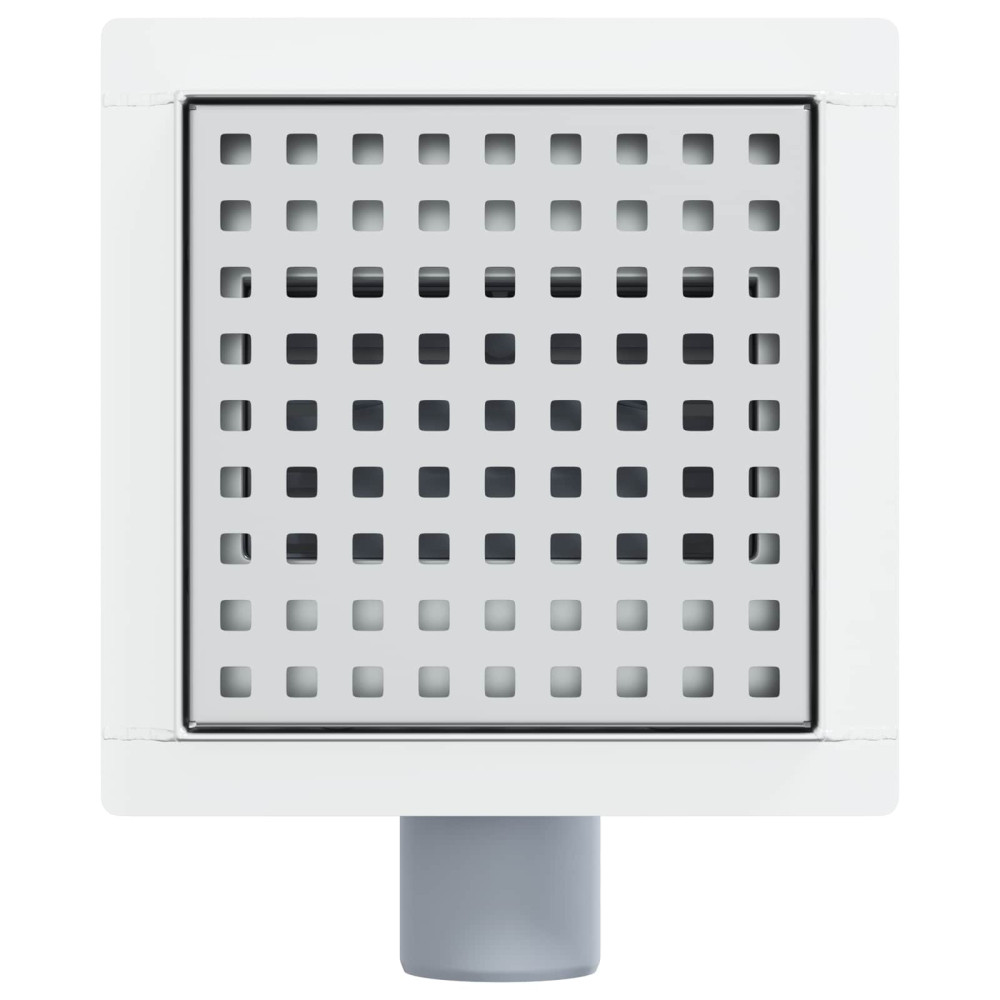 Produktbild för Prickig duschavlopp Silver 15 x 15 cm Rostfritt Stål 304