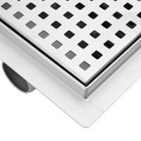 Produktbild för Prickig duschavlopp Silver 15 x 15 cm Rostfritt Stål 304