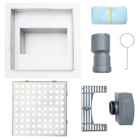 Produktbild för Prickig duschavlopp Silver 15 x 15 cm Rostfritt Stål 304