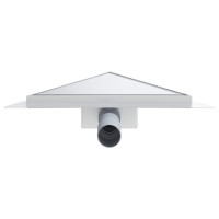 Produktbild för 2 i 1 Triangelduschavlopp Silver 32 x 32 x 7,5 cm
