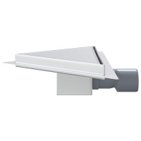 Produktbild för 2 i 1 Triangelduschavlopp Silver 32 x 32 x 7,5 cm