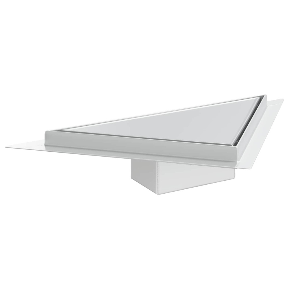 Produktbild för 2 i 1 Triangelduschavlopp Silver 32 x 32 x 7,5 cm