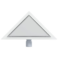 Produktbild för 2 i 1 Triangelduschavlopp Silver 32 x 32 x 7,5 cm