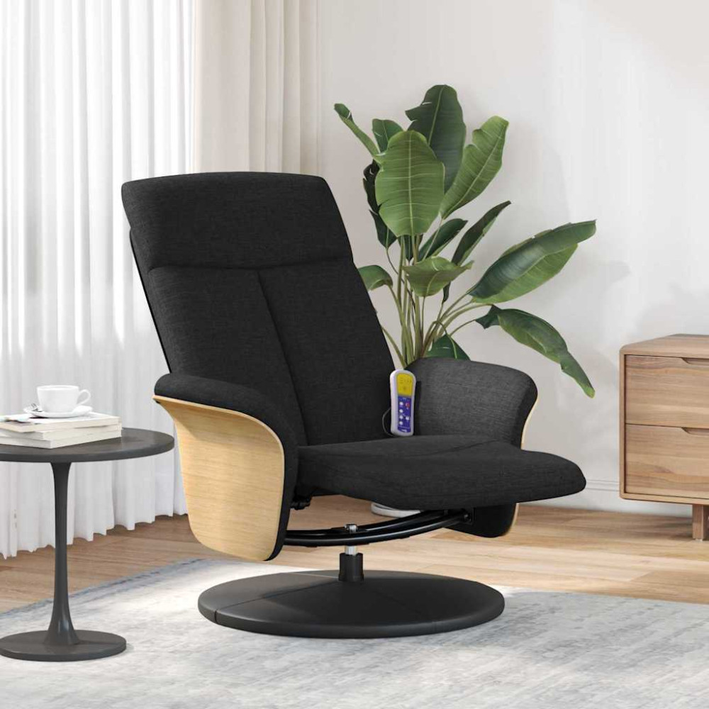 Produktbild för Massagefåtölj Svart 79 x 87 x 104,5 cm tyg
