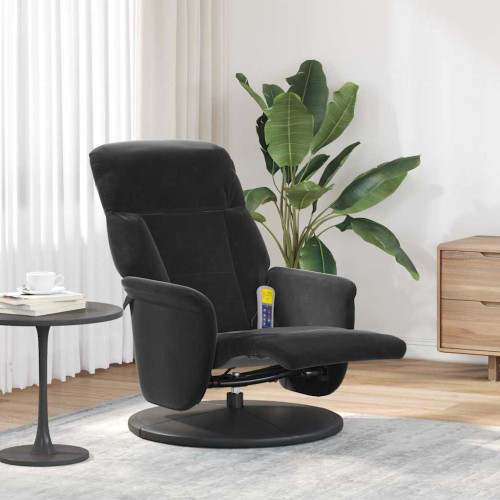 vidaXL Massagefåtölj Svart 91 x 71 x 105 cm Sammet