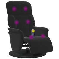 Produktbild för Massagefåtölj Svart 91 x 71 x 105 cm Sammet