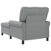 Produktbild för Chaise Lounge med kudde Ljusgrå 91 x 157 x 91 cm tyg