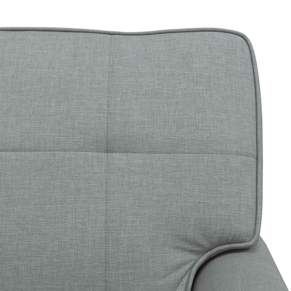 Produktbild för Chaise Lounge med kudde Ljusgrå 91 x 157 x 91 cm tyg