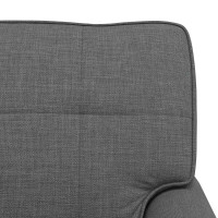Produktbild för Chaise Lounge med kudde Mörkgrå 91 x 157 x 91 cm tyg