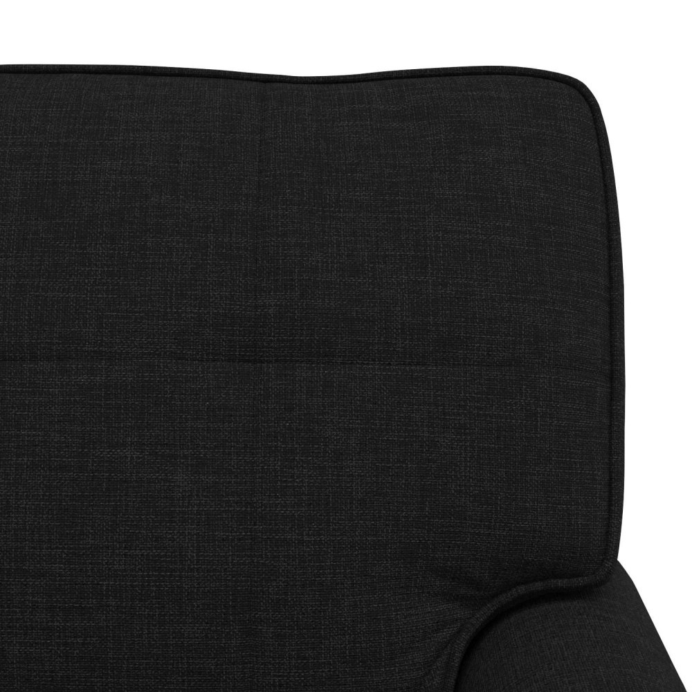 Produktbild för Chaise Lounge med kudde Svart 91 x 157 x 91 cm tyg