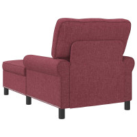 Produktbild för Chaise Lounge med kudde Vinröd 91 x 157 x 91 cm tyg