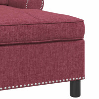 Produktbild för Chaise Lounge med kudde Vinröd 91 x 157 x 91 cm tyg