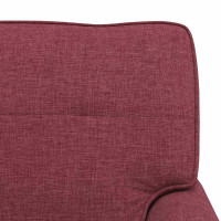 Produktbild för Chaise Lounge med kudde Vinröd 91 x 157 x 91 cm tyg